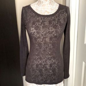 PERFECT condition EXPRESS long sleeve animal design material size S grey color